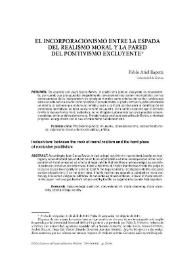 El incorporacionismo entre la espalda del realismo moral y la pared del positivismo excluyente / Pablo Ariel Rapetti | Biblioteca Virtual Miguel de Cervantes