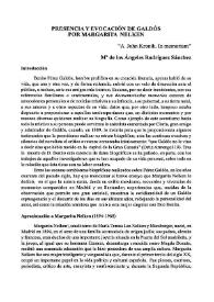 Presencia y evocación de Galdós por Margarita Nelken / María de los Ángeles Rodríguez Sánchez | Biblioteca Virtual Miguel de Cervantes