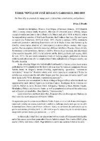 Three novels of José Selgas y Carrasco, 1882-1883 / Brian J. Dendle | Biblioteca Virtual Miguel de Cervantes