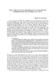 From the "Tristana" manuscript: background information to Galdós's "Realidad" / Michael A. Schnepf | Biblioteca Virtual Miguel de Cervantes