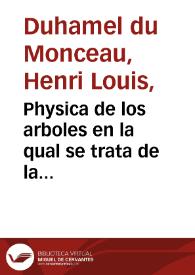 Physica de los arboles en la qual se trata de la Anatomía de las plantas y de la Economía vegetal ò sea Introducción al Tratado General de bosques y montes... / escrita en francés por ... Mr.  Duhamel du Monceau ; y traducida al castellano con varias notas por ... Casimiro Ortega... ; tomo primero | Biblioteca Virtual Miguel de Cervantes