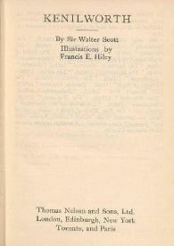 Kenilworth / Walter Scott ; illustrations by Francis E. Hiley | Biblioteca Virtual Miguel de Cervantes