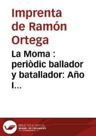 La Moma  : periòdic ballador y batallador: Año I Número Supl. 9 - 3 junio 1885 | Biblioteca Virtual Miguel de Cervantes