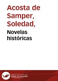 Novelas históricas | Biblioteca Virtual Miguel de Cervantes