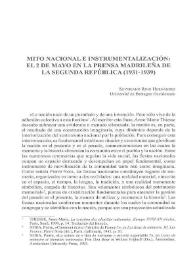 Mito nacional e instrumentalización: el 2 de mayo en la prensa madrileña de la Segunda República (1931-1936) / Severiano Rojo Hernández | Biblioteca Virtual Miguel de Cervantes