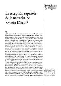 La recepción española de la narrativa de Ernesto Sábato / Pablo Sánchez López | Biblioteca Virtual Miguel de Cervantes