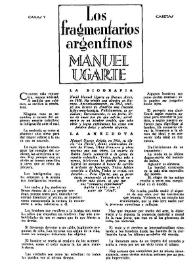 Los fragmentarios argentinos / Manuel Ugarte | Biblioteca Virtual Miguel de Cervantes