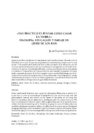 "Tan práctico es pensar como cavar la tierra": filosofía, educación y paisaje en Giner de los Ríos / Juan Navarro de San Pío | Biblioteca Virtual Miguel de Cervantes