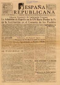 La admisión de España en la UN haría perder la fe en la Institución en el corazón de los pueblos. Importantes acuerdos adoptó la Diputación Permanente de las Cortes Republicanas | Biblioteca Virtual Miguel de Cervantes