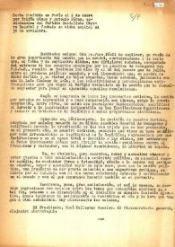 Carta recibida en París el 2 de enero por Trifón Gómez y Antonio Pérez, comisionados del Partido Socialista Obrero Español y fechada en dicha capital el 3 de noviembre | Biblioteca Virtual Miguel de Cervantes