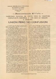 Acción Republicana Española. Nuestros puntos de vista con el Partido Comunista Español y los que le siguen y apoyan. Unión pero no confusión
 | Biblioteca Virtual Miguel de Cervantes