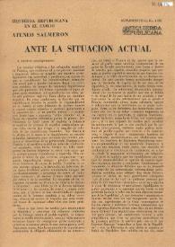 Izquierda Republicana en el exilio: "Ante la situación actual" | Biblioteca Virtual Miguel de Cervantes