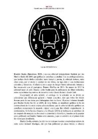 Blackie Books (Barcelona, 2009- ) [Semblanza] / Vicent Moreno | Biblioteca Virtual Miguel de Cervantes