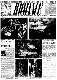 Romance : Revista Popular Hispanoamericana. Año I, núm. 14, 15 de agosto de 1940 | Biblioteca Virtual Miguel de Cervantes