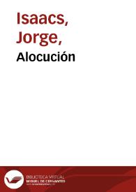 Alocución | Biblioteca Virtual Miguel de Cervantes