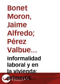 Informalidad laboral y en la vivienda: primeros indicios para las principales ciudades colombianas | Biblioteca Virtual Miguel de Cervantes