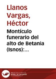 Montículo funerario del alto de Betania (Isnos): territorialidad y espacio de los muertos en la cultura de San Agustín | Biblioteca Virtual Miguel de Cervantes