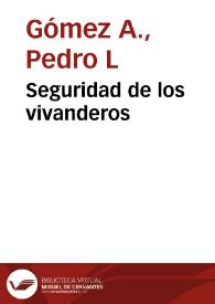 Seguridad de los vivanderos | Biblioteca Virtual Miguel de Cervantes