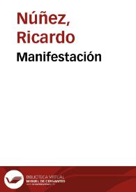 Manifestación | Biblioteca Virtual Miguel de Cervantes