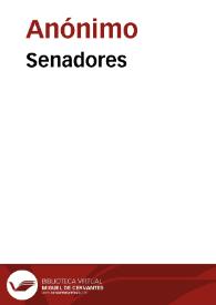 Senadores | Biblioteca Virtual Miguel de Cervantes