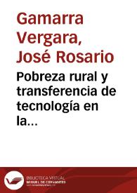 Pobreza rural y transferencia de tecnología en la Costa Caribe | Biblioteca Virtual Miguel de Cervantes