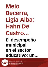 El desempeño municipal en el sector educativo: un análisis a partir de una función multiproducto | Biblioteca Virtual Miguel de Cervantes