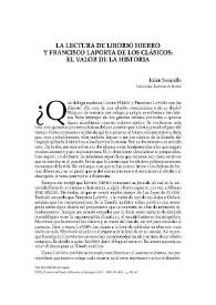 La lectura de Liborio Hierro y Francisco Laporta de los clásicos: el valor de la historia / Julián Sauquillo | Biblioteca Virtual Miguel de Cervantes