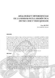 Analogías y divergencias de la simbología laberíntica entre cine y videojuegos / Fran Mateu | Biblioteca Virtual Miguel de Cervantes