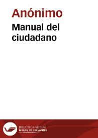 Manual del ciudadano | Biblioteca Virtual Miguel de Cervantes