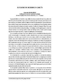 Fernando Olaya Pérez: "El teatro de Rodrigo García". Prólogo de Francisco Gutiérrez Carbajo. Madrid: Esperpento Ediciones Teatrales, 2015, 192 págs. [Reseña] / Ana Prieto Nadal | Biblioteca Virtual Miguel de Cervantes