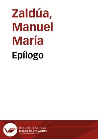 Epílogo | Biblioteca Virtual Miguel de Cervantes