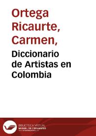 Diccionario de Artistas en Colombia | Biblioteca Virtual Miguel de Cervantes