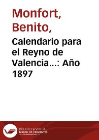 Calendario para el Reyno de Valencia... Año 1897 | Biblioteca Virtual Miguel de Cervantes