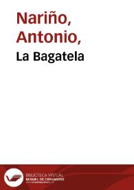 La Bagatela | Biblioteca Virtual Miguel de Cervantes