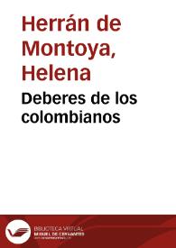 Deberes de los colombianos | Biblioteca Virtual Miguel de Cervantes