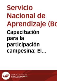 Capacitación para la participación campesina: El proceso de mercadeo No. 8 | Biblioteca Virtual Miguel de Cervantes