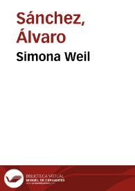 Simona Weil | Biblioteca Virtual Miguel de Cervantes