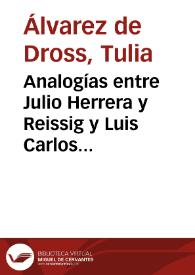 Analogías entre Julio Herrera y Reissig y Luis Carlos López | Biblioteca Virtual Miguel de Cervantes