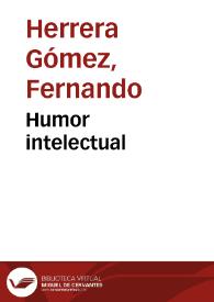 Humor intelectual | Biblioteca Virtual Miguel de Cervantes