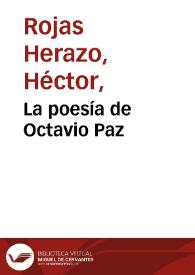 La poesía de Octavio Paz | Biblioteca Virtual Miguel de Cervantes