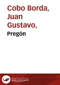 Pregón | Biblioteca Virtual Miguel de Cervantes