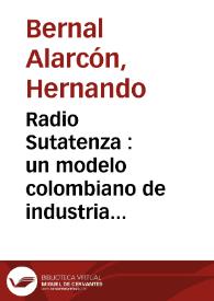 Radio Sutatenza : un modelo colombiano de industria cultural y educativa | Biblioteca Virtual Miguel de Cervantes