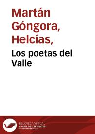 Los poetas del Valle | Biblioteca Virtual Miguel de Cervantes