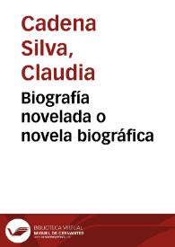 Biografía novelada o novela biográfica | Biblioteca Virtual Miguel de Cervantes