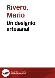 Un designio artesanal | Biblioteca Virtual Miguel de Cervantes