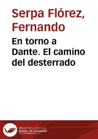 En torno a Dante. El camino del desterrado | Biblioteca Virtual Miguel de Cervantes