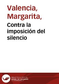 Contra la imposición del silencio | Biblioteca Virtual Miguel de Cervantes