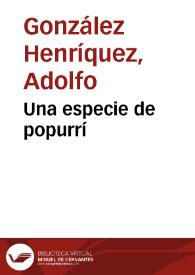 Una especie de popurrí | Biblioteca Virtual Miguel de Cervantes