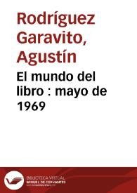 El mundo del libro : mayo de 1969 | Biblioteca Virtual Miguel de Cervantes