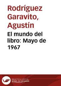 El mundo del libro: Mayo de 1967 | Biblioteca Virtual Miguel de Cervantes